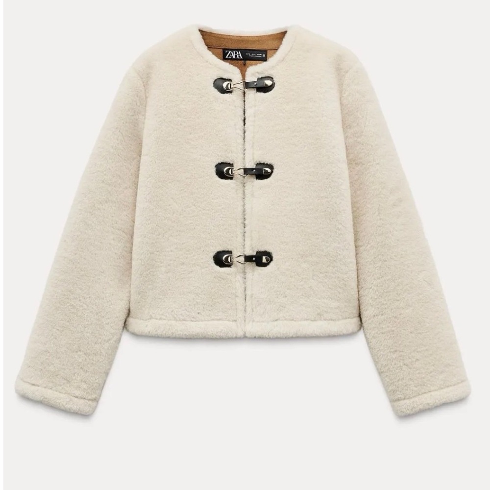 Zara Ivory Toggle Jacket